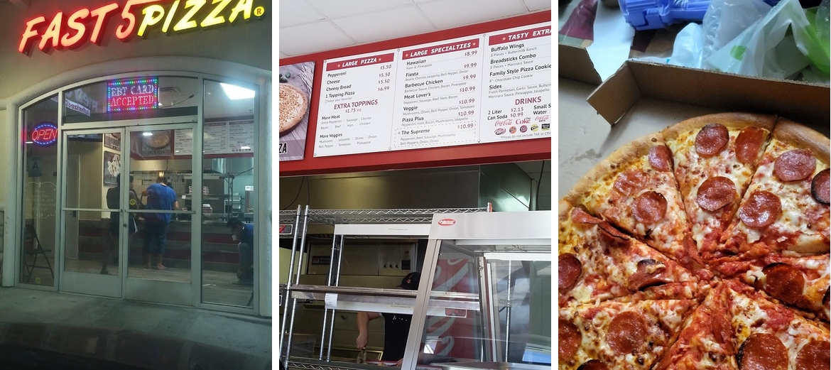 Fast 5 Pizza Menu